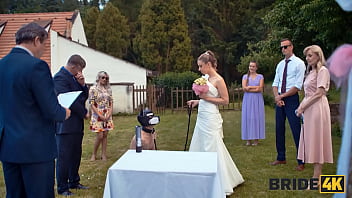 BRIDE4K. Blonde bride with natural tits enjoyed a good fuck on her kinky wedding 17 min1080p